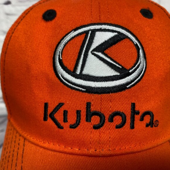 Kubota Baseball Hat Cap Strap Back Orange CHOKO Embroidered SWEAT STAINS - Picture 6 of 14